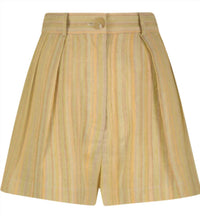 Matthew Bruch - Button Pleated Viscose Linen Short