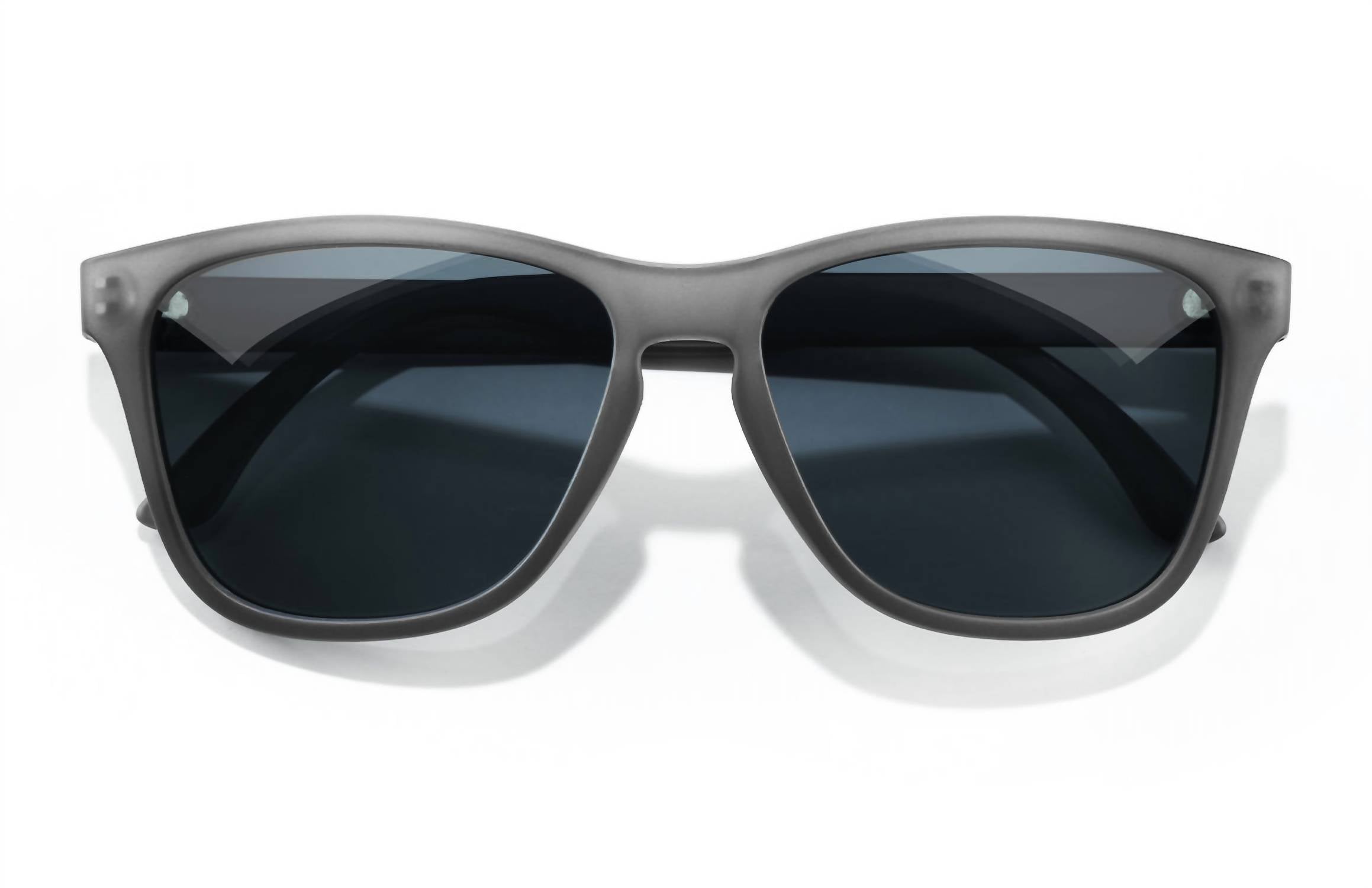 Sunski Women's Mini Headland Round Sunglasses in grey black - women's accessory - detail view