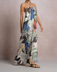Elan - Maxi Halter With Ring Top Maxi Dress