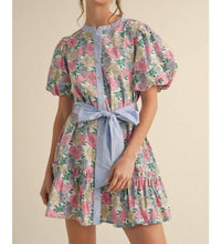 Jodifl Bitsy Mini Dress in pink blue green - women's dress