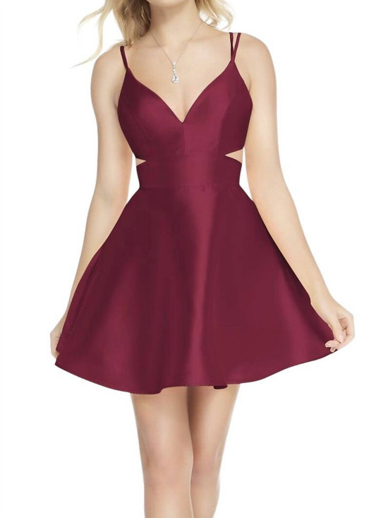 Alyce Paris - Cutout Waist Short Dress