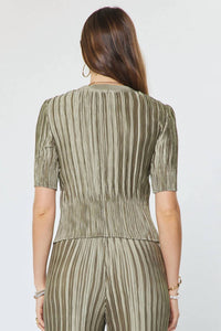 Current Air - Tanya Pleated Short Sleeve Top