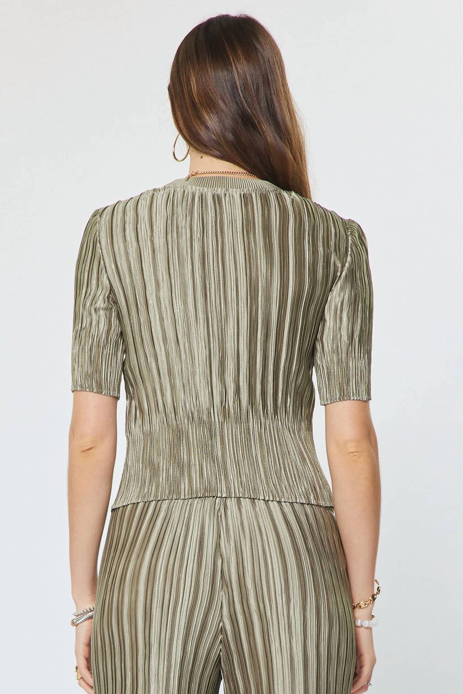 Current Air - Tanya Pleated Short Sleeve Top