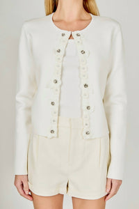 Endless Rose - Floral Detail Cardigan Top