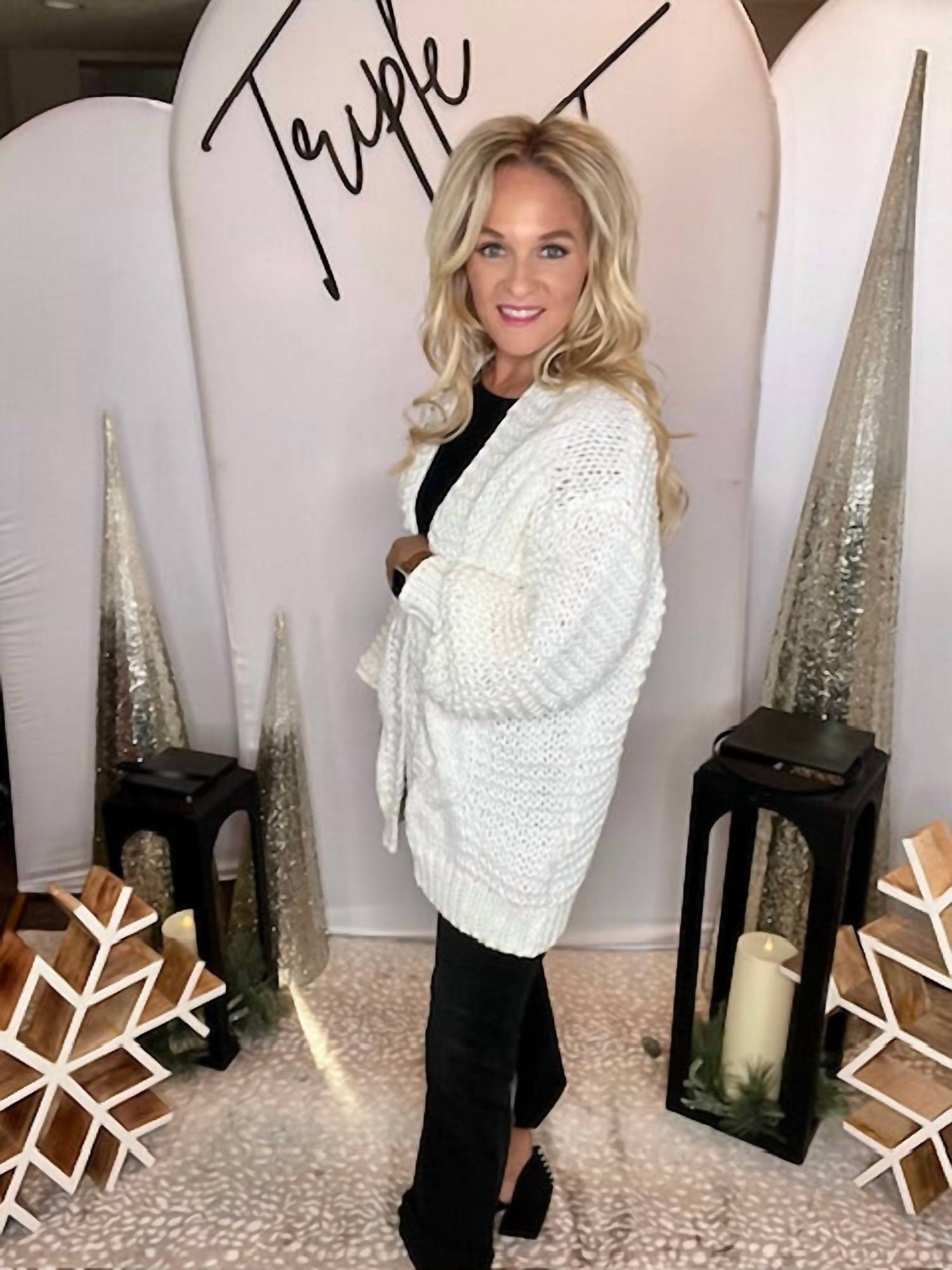 Bibi - Oversized Open Long Sleeve Cardigan