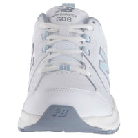 New Balance Women's 608 Cross Trainer Shoe in white blue - women's shoe - alternate view