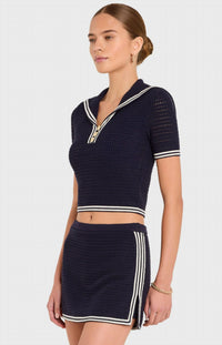 Amanda Uprichard - Monique Sailor-inspired Neckline Top