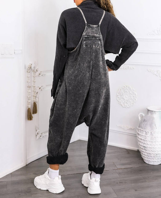 Surelymine - Relaxed Fit Pocket Overalls