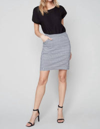 Charlie B - Gingham Stretch Short Skort