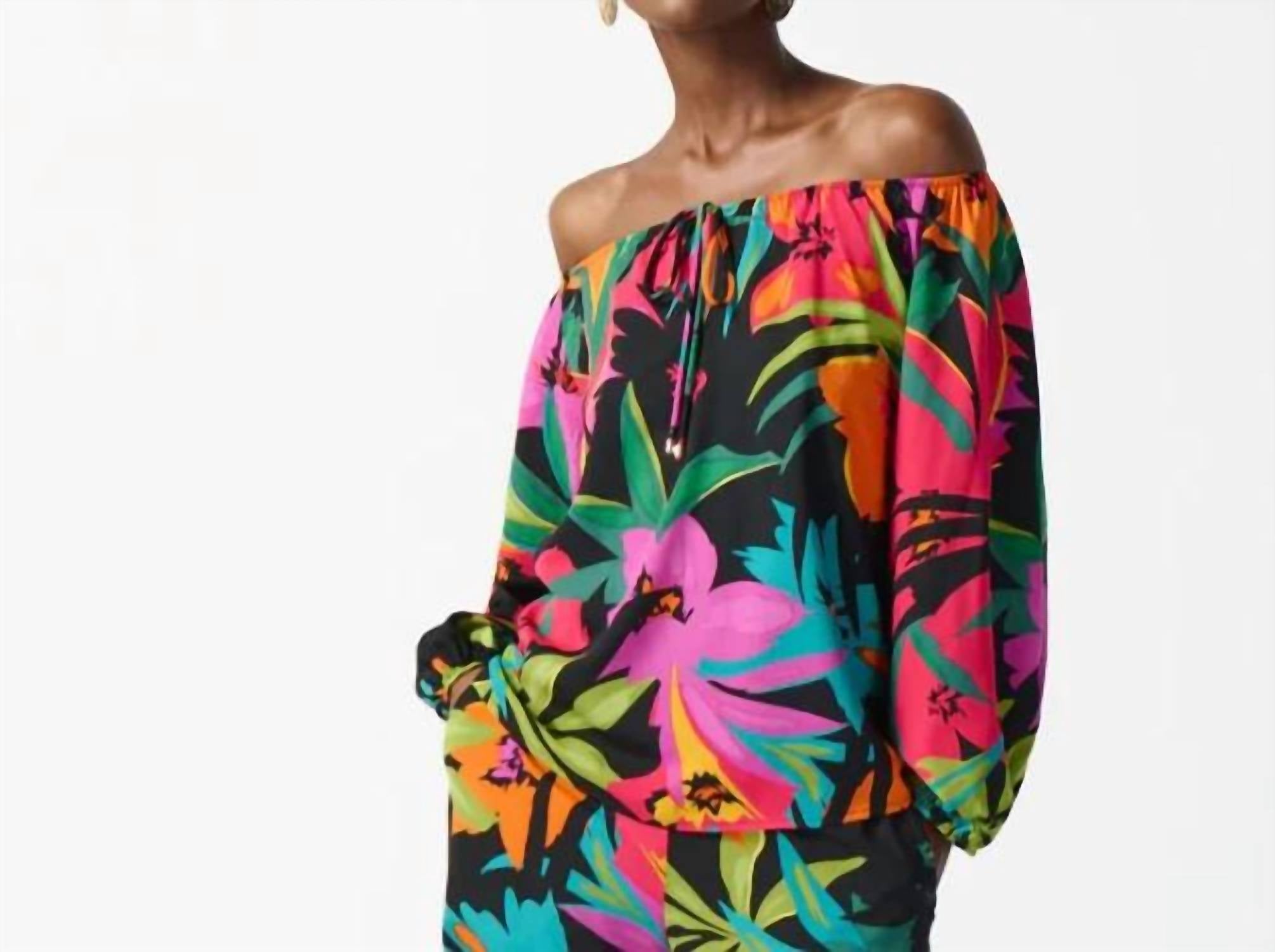 Joseph Ribkoff - Off Shoulder Tie Blouse