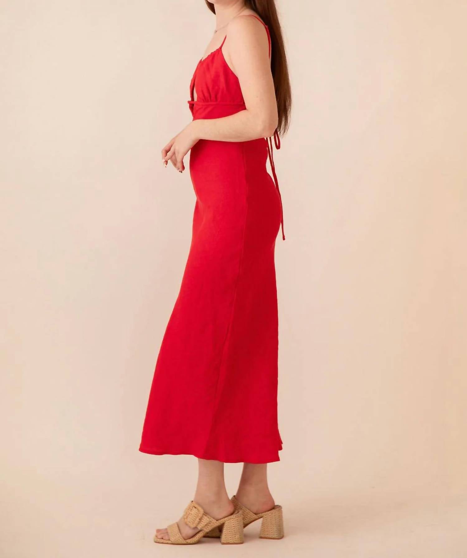 Olivaceous - Katerina Linen Dress
