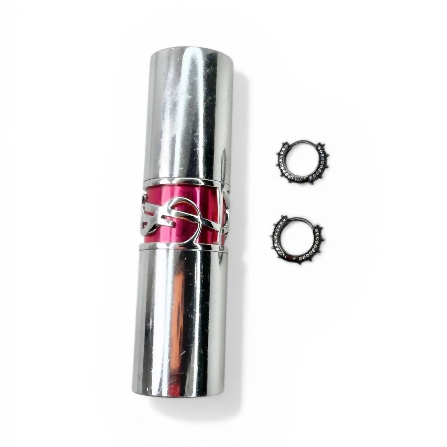 Jagged Halo Jewelry - Women's Crystal Spike Mini Huggie Hoop Earrings