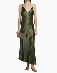 Vince - PANELED BIAS SLIP DRESS