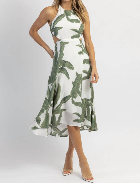 HALTERNECK MIDI DRESS