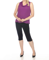 Joseph Ribkoff - Cowl Neck Sleeveless Lightweight Tank