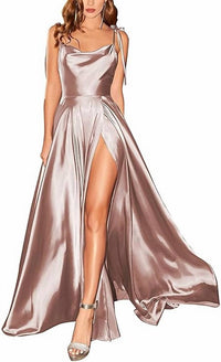 Cinderella Divine - Cowl Neck A-line Dress