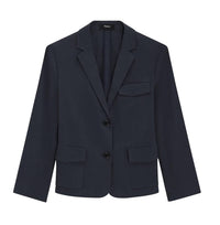 Theory - Shrunken Crunch Linen Blazer