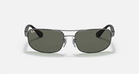 Ray Ban - Men's Full Rim Rectangular Non Polarized Sunglasses 3445 - 004 - 61