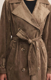 Z Supply - Women's Dorian Suede Trench Coat