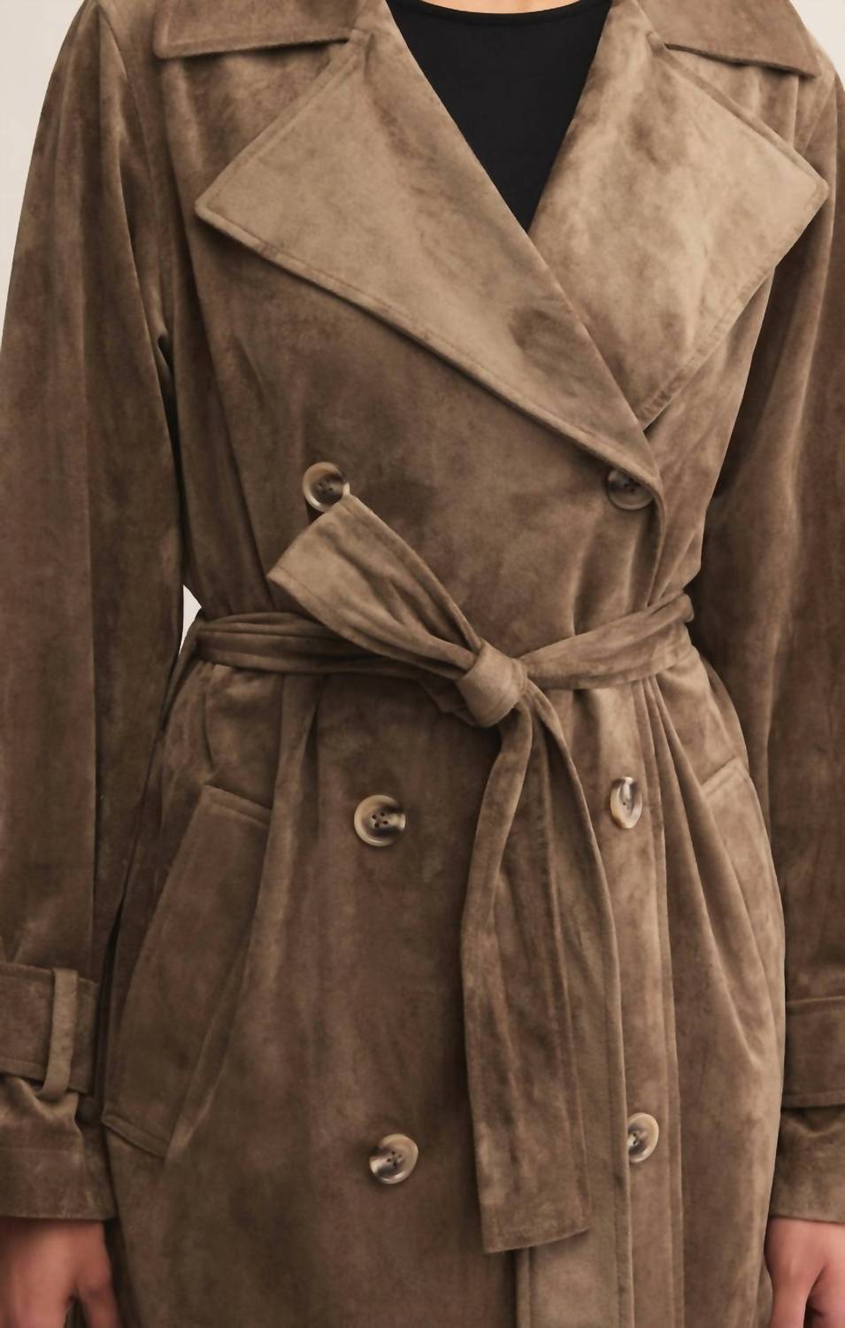 Z Supply - Women's Dorian Suede Trench Coat