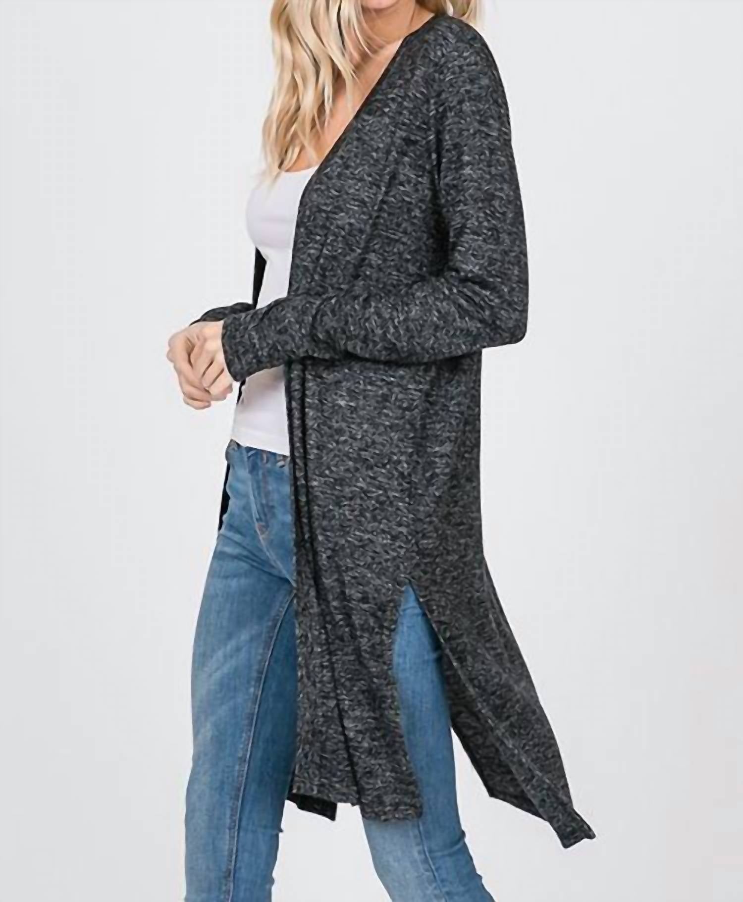 Heimish Usa - Super Soft Long Sleeve Hacci Open Front Cardigan