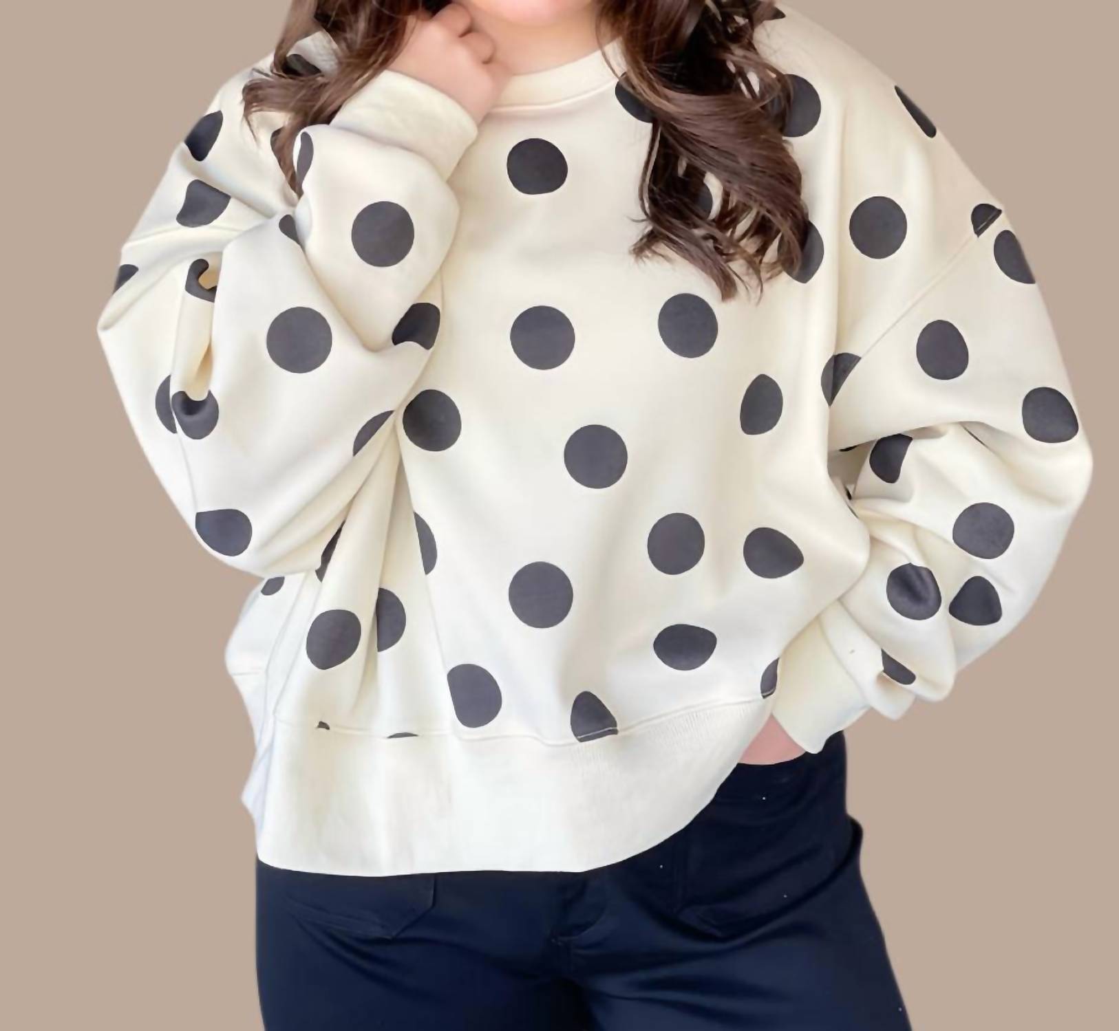 Veveret - Dotty Polka Dot Pullover Sweater