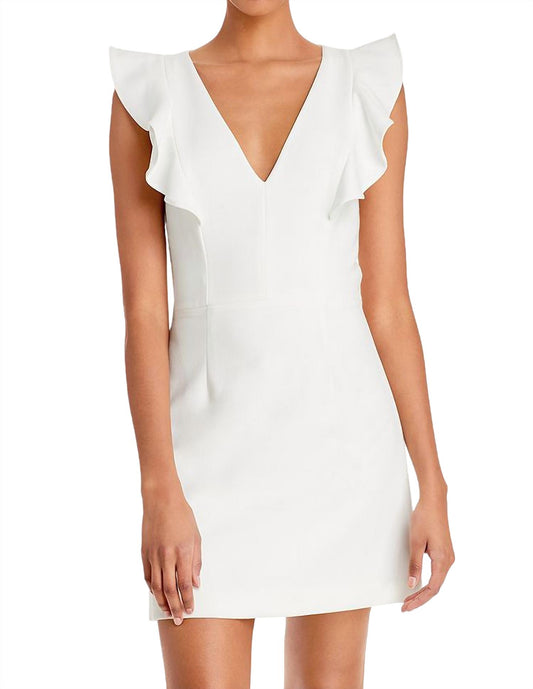 French Connection - Whisper Ruffle V Neck Dress