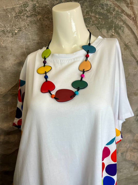 Vanite Couture - Women's Rainbow Dots Dress