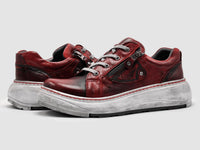 Kcr Group - Women's Retro Zip-up Leather Shoes