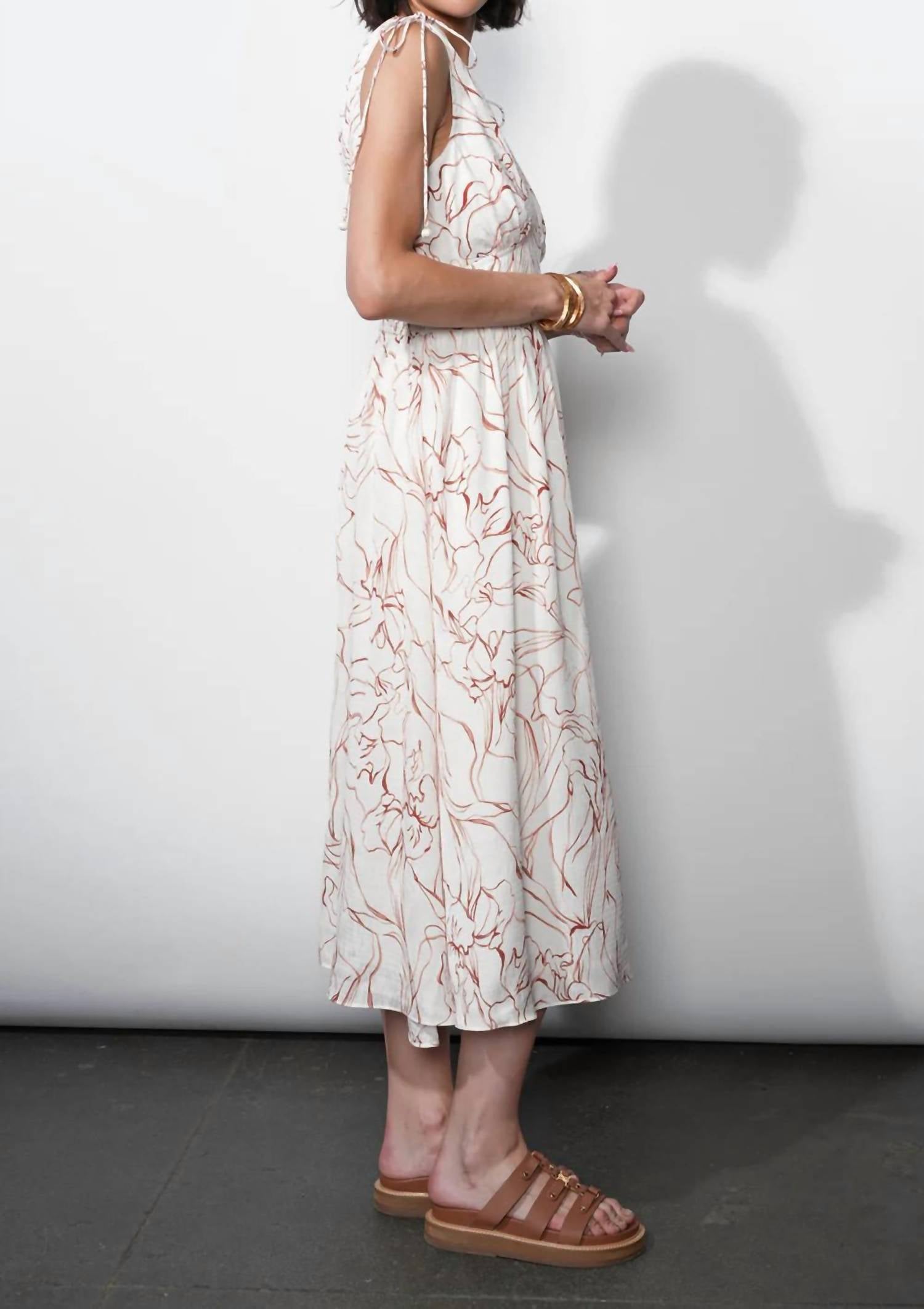 Greylin - Sadie Tie Shoulder Midi Dress