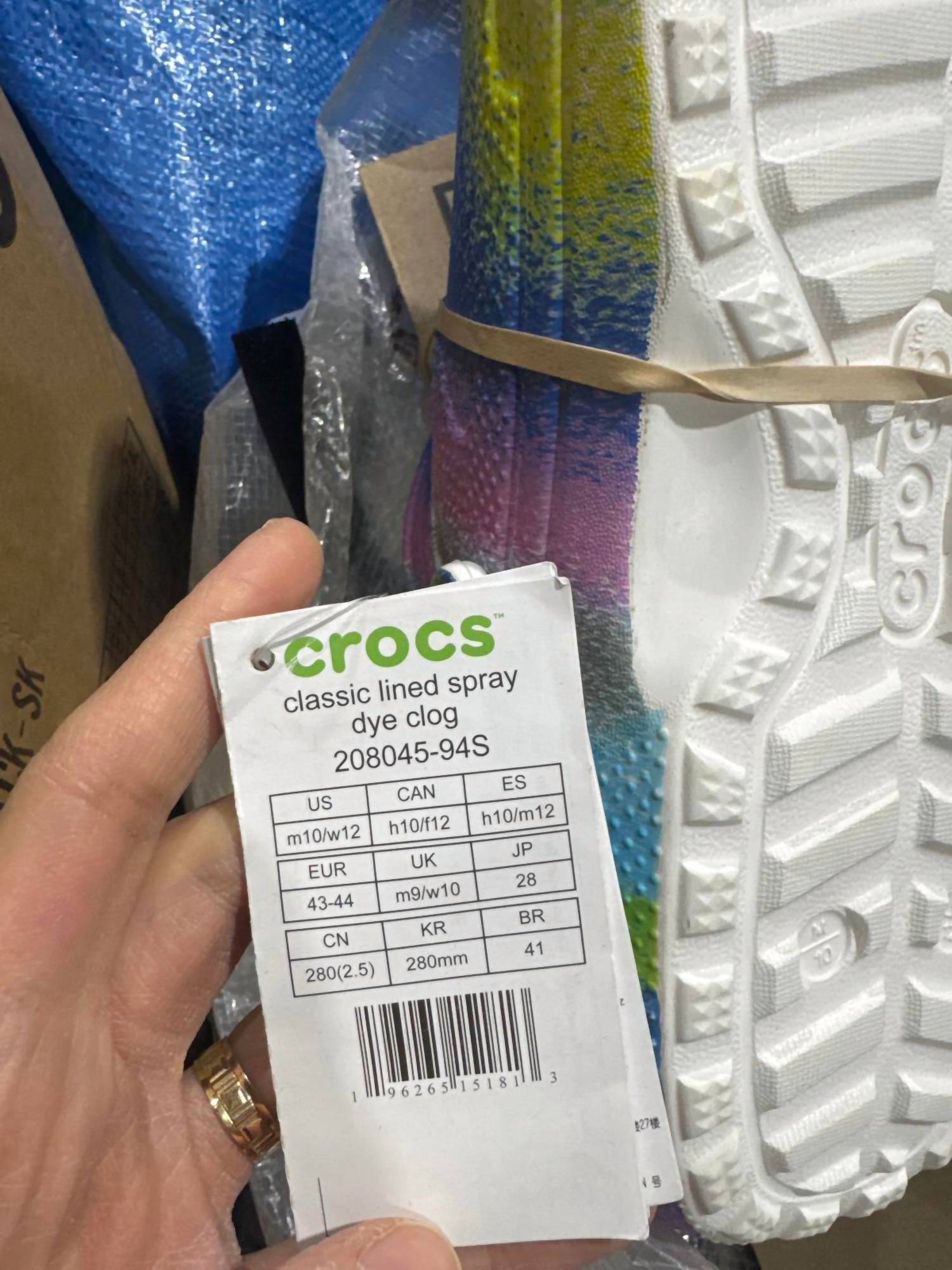 Crocs - Unisex Classic Lined Spray Dye Clog