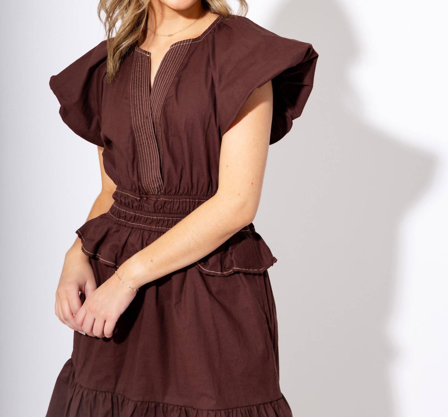 Thml - Cinched & Sweet Ruffle Dress