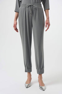 Joseph Ribkoff Silky Knit Pull-On Jogger Pants in grey melange - women's pants