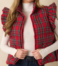 Jodifl - Tartan Plaid Puffer Vest
