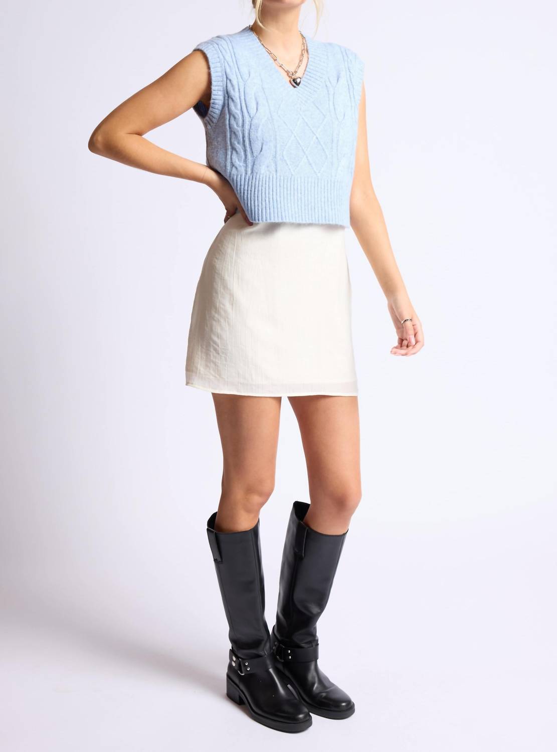 Sage The Label - Clarke Cable Knit Sweater Vest