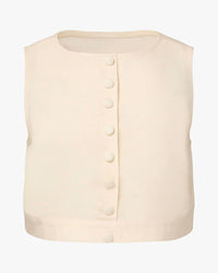 We Wore What - Boxy Linen Boatneck Top