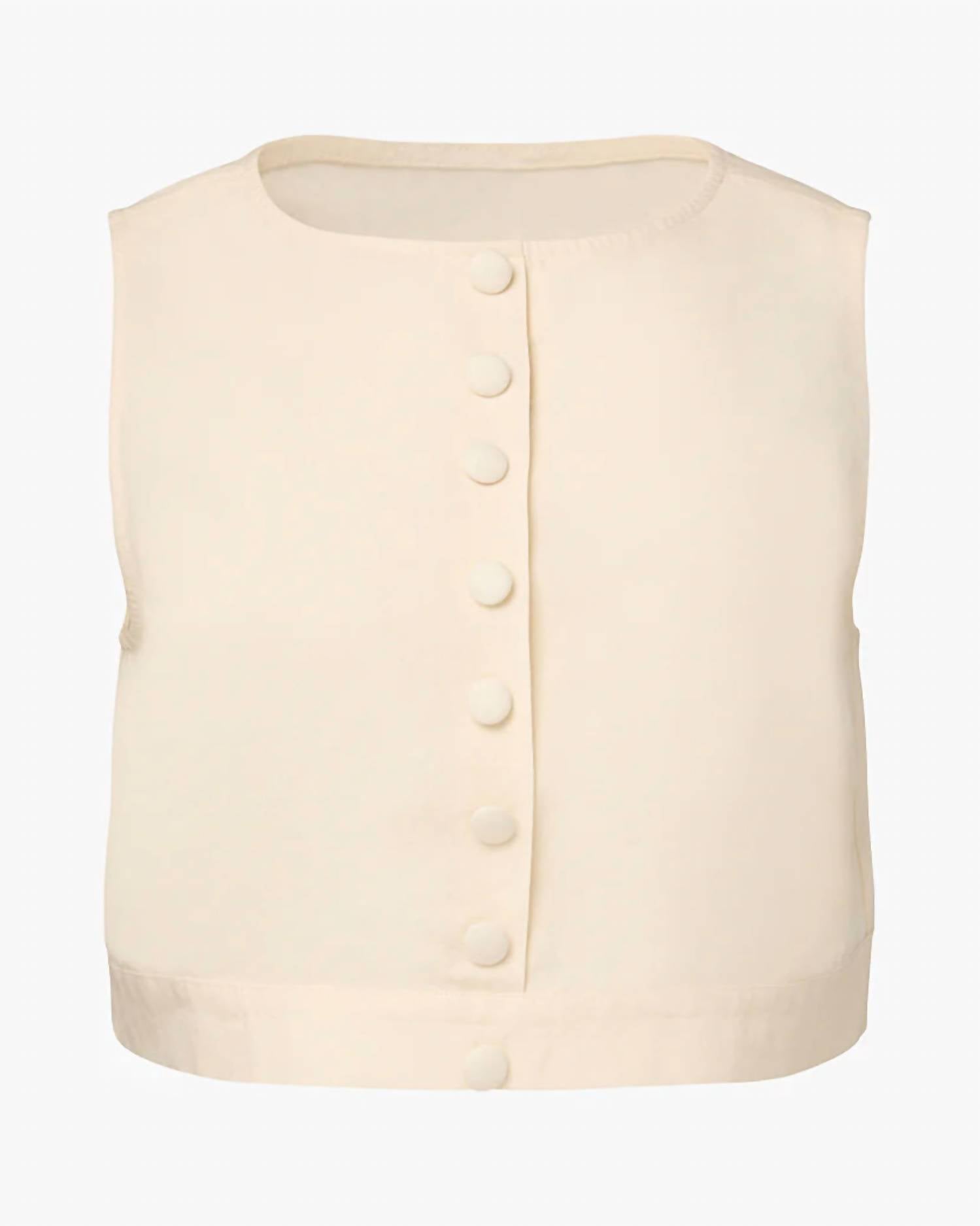 We Wore What - Boxy Linen Boatneck Top