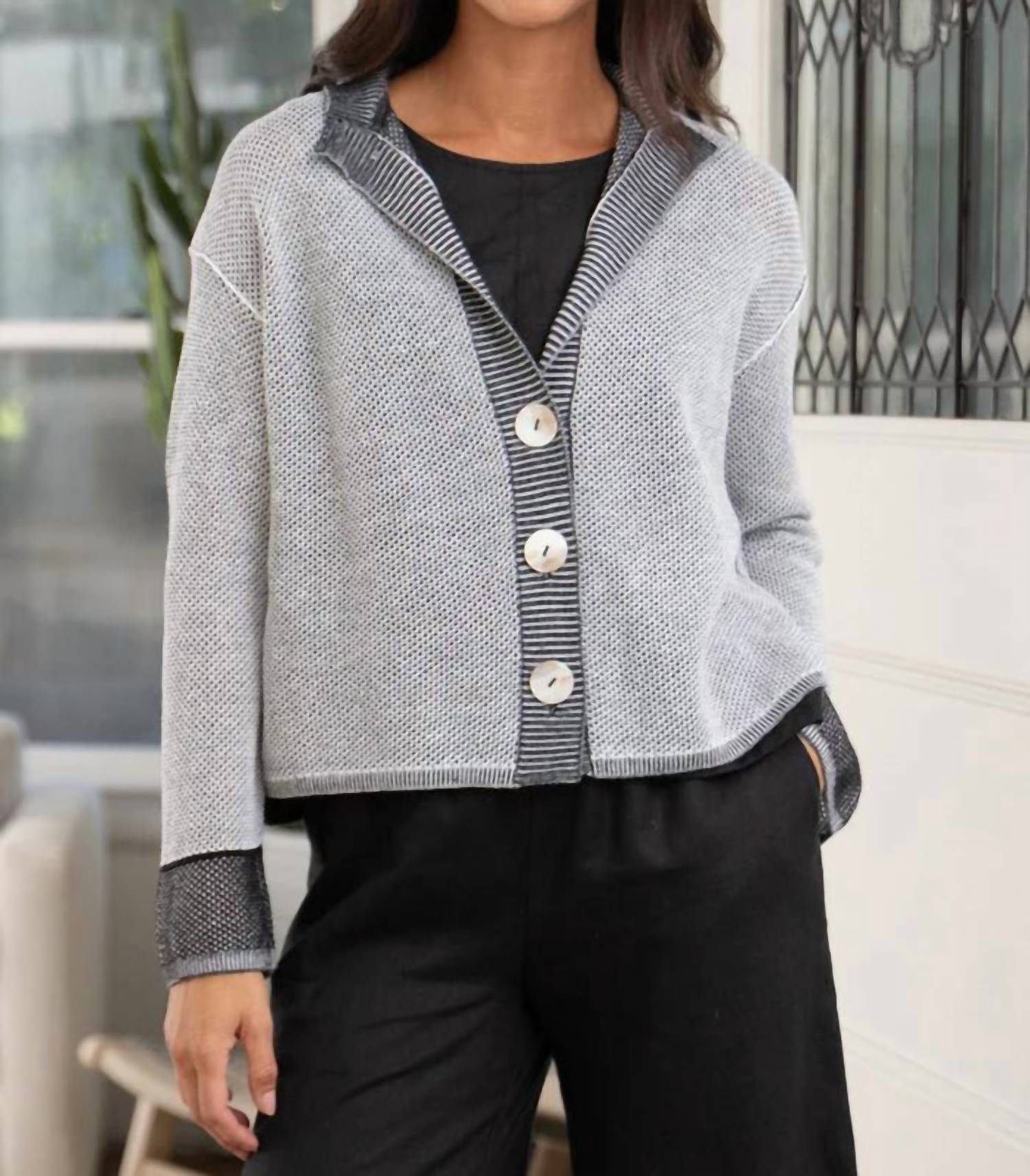 Olivia By Habitat - Mesh Stitch Go To Cardigan