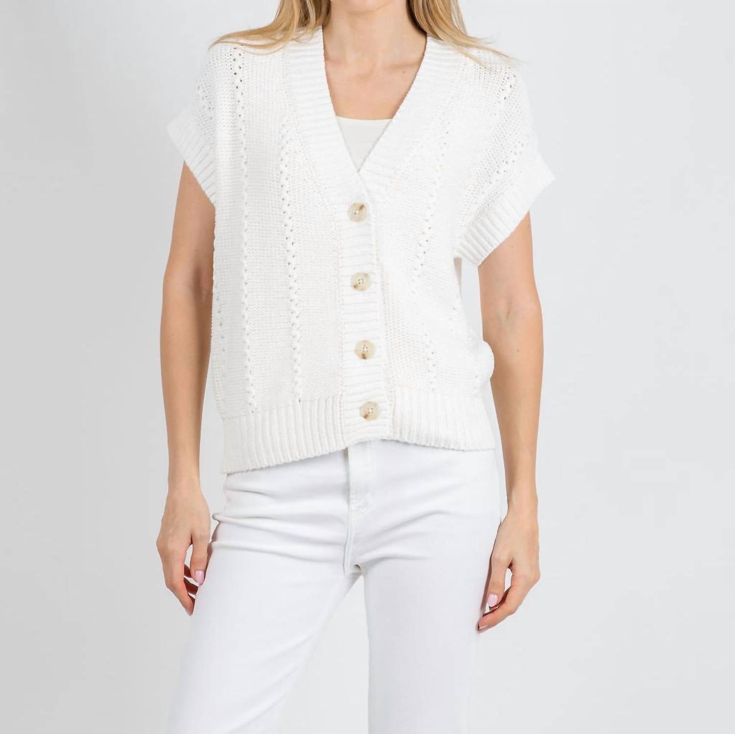 Repeat Cashmere - Cable Detail Cardigan