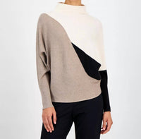 T Tahari - Funnel-neck Dolman-sleeve Sweater