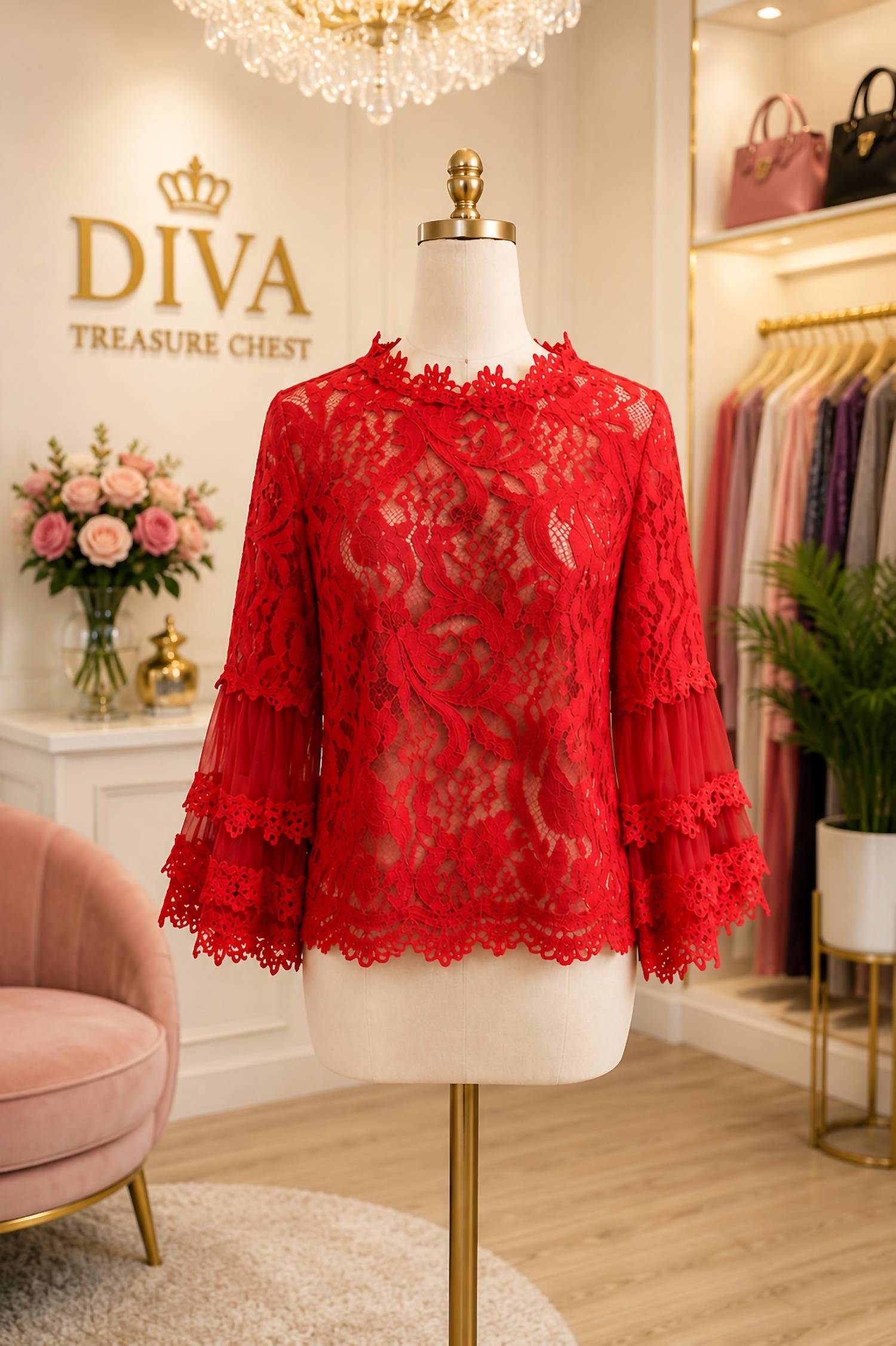 For Her - Women's Lace And Grace Top