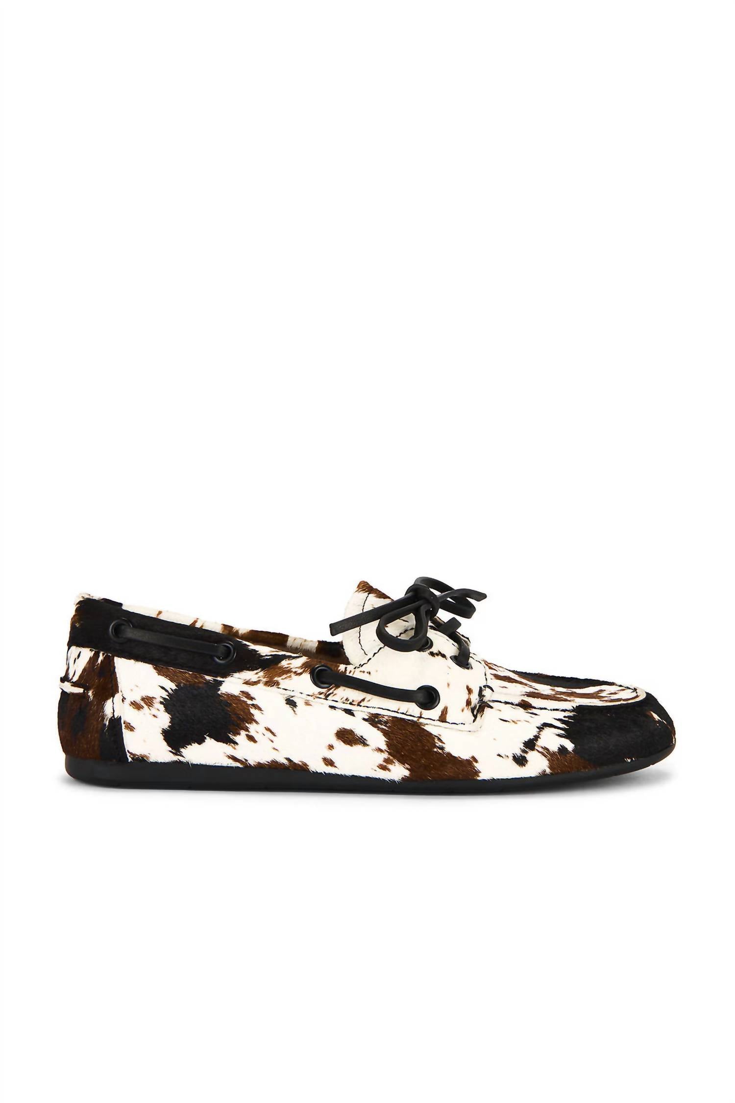 STEVE MADDEN Women's Sag-h Loafer in cow print - women's flats - detail view