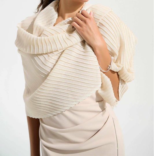 Joseph Ribkoff - Woven Pleated Rectangular Scarf