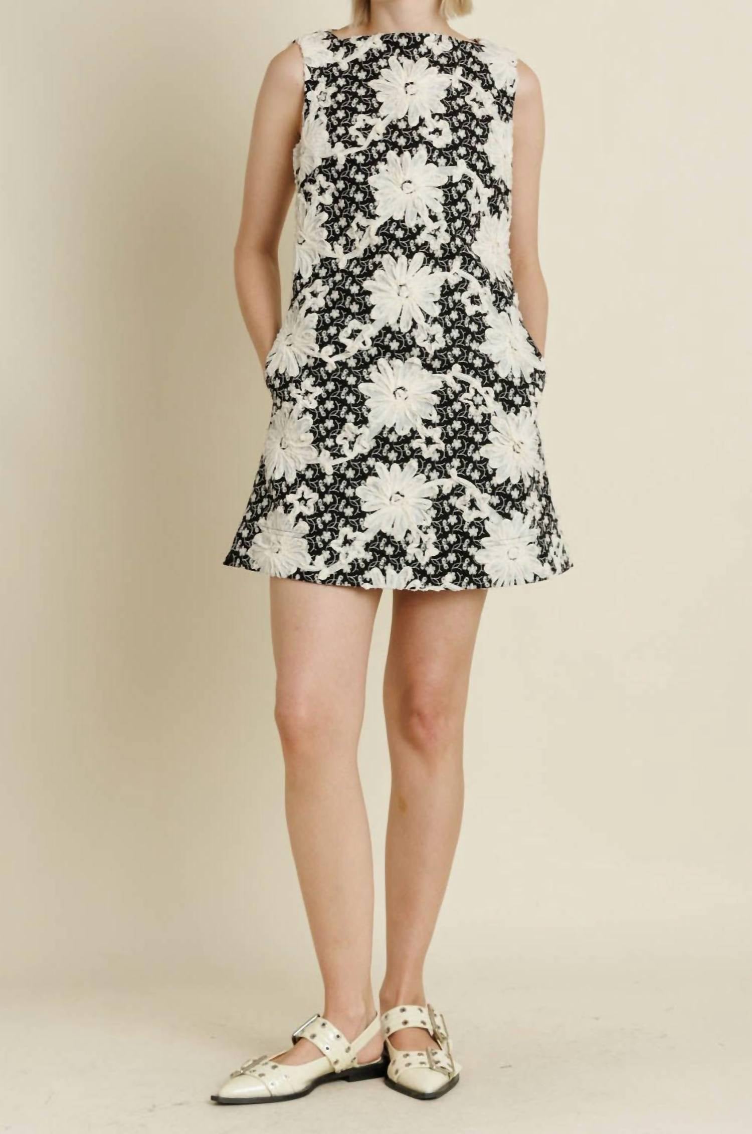 Aureum - Embroidered Twill Mini Dress