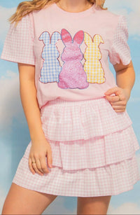 Grace + Emma - Gingham Ruffle Skirt With Shorts