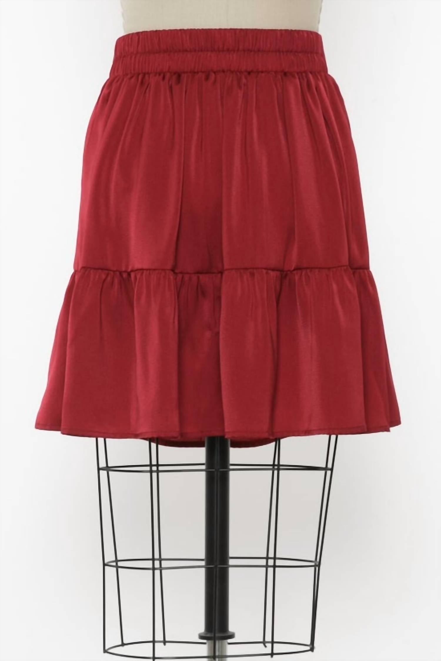 Tiered Ruffle Mini skirts