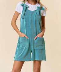 Lovely Melody - On-the-go Stripe Ribbed Romper