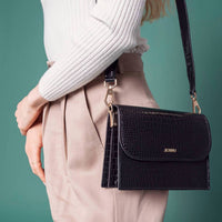 Jen & Co. - Women's Tokyo Crocodile Embossed Crossbody