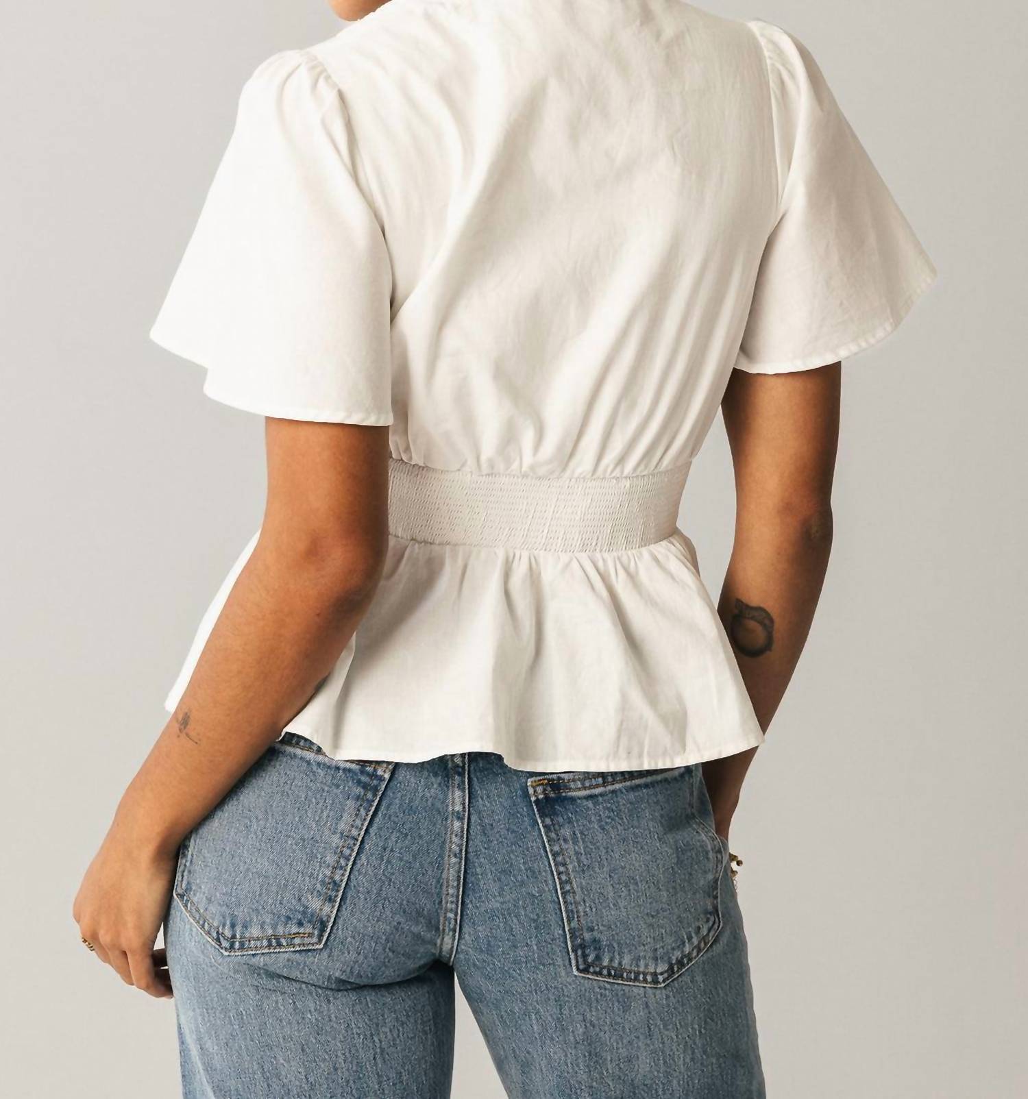In February - Embroidered Cotton Blouse