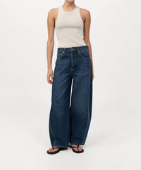 St. Agni Sculpted Knit Top in silver - women's tank top - alternate view